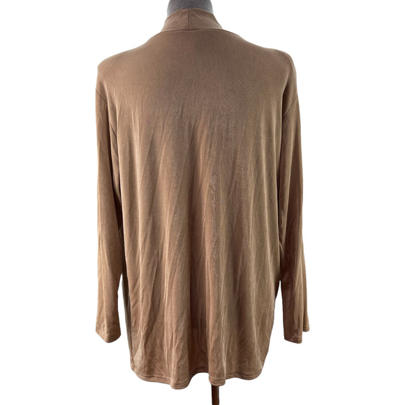 Jostar Travel Knit Open Front Cardigan Jacket Womens Size Large Beige - Picture 4 of 9